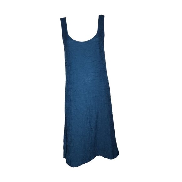 TOAD & CO Blue Sleeveless Pullover Textured Dress Womens SIze L Large *FLAW READ - Picture 1 of 7